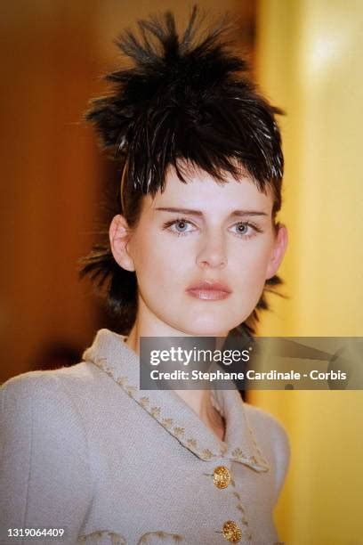 Top Model Stella Tennant walks the runway during the Chanel 